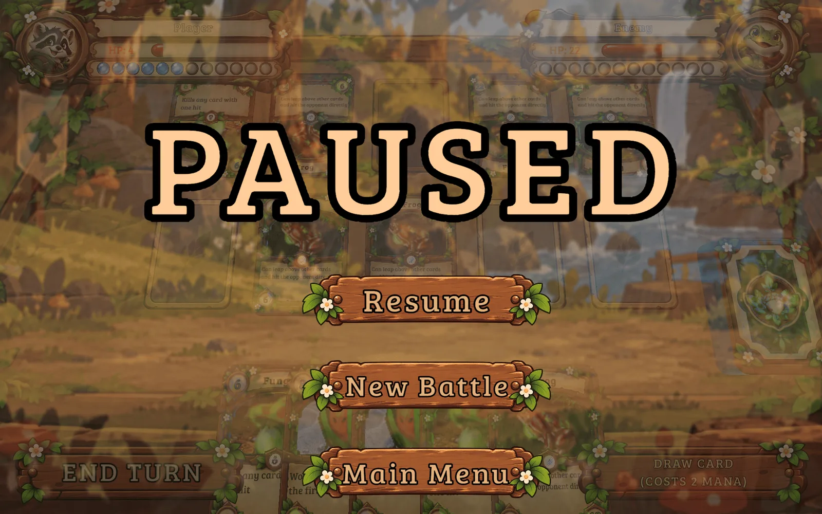 Pause and battle-navigation menu