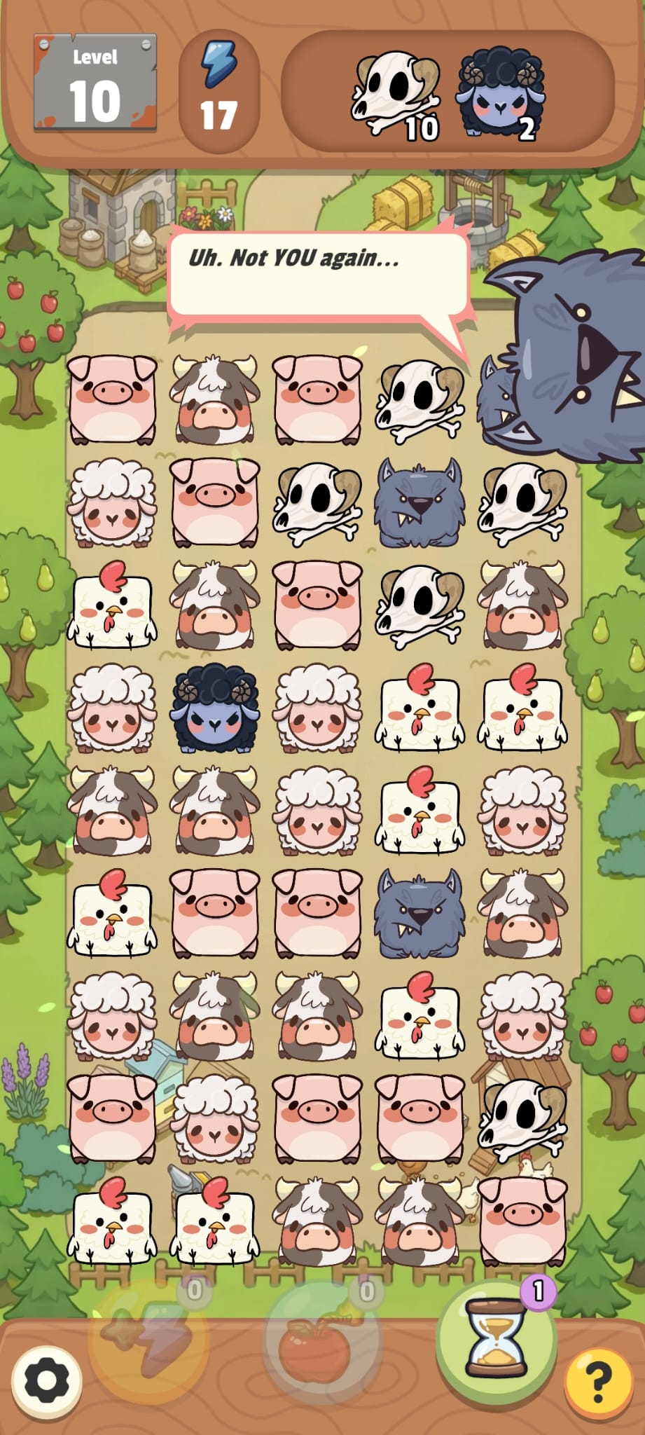 Wolf popup on the last level
