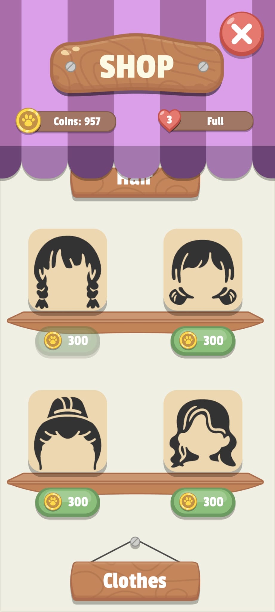 Shop window - avatar customization