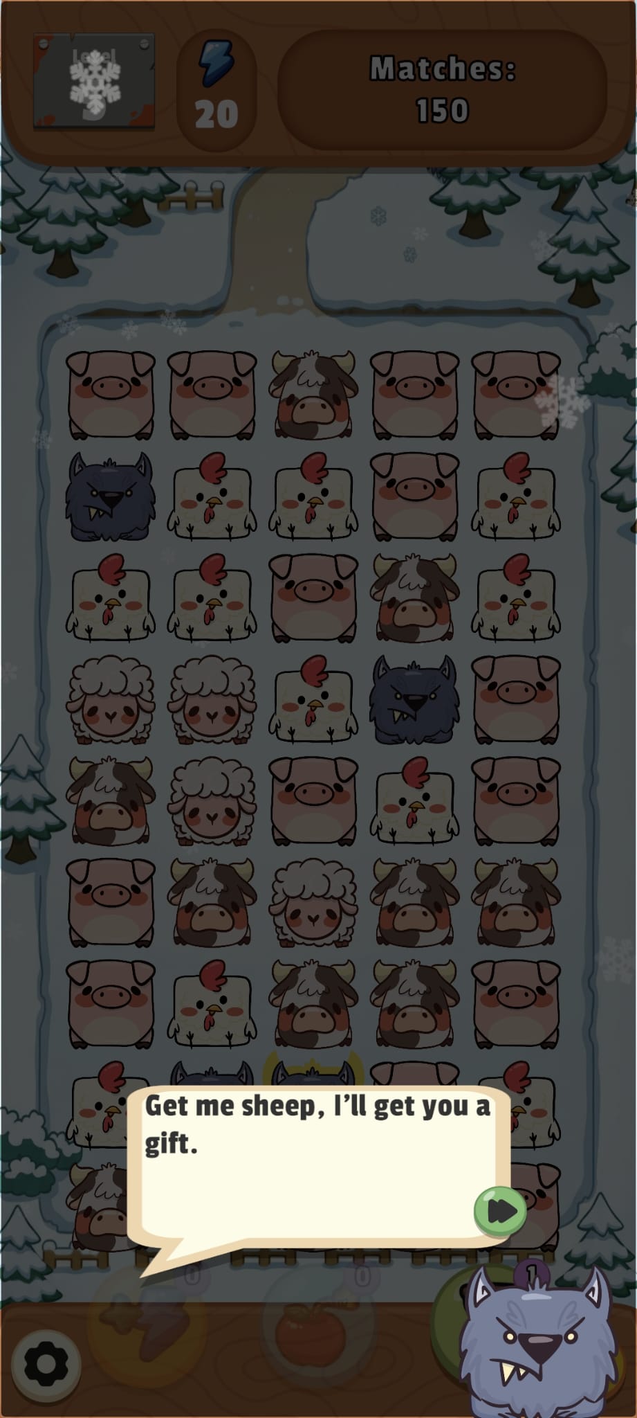 Wolf tutorial on a snowy level